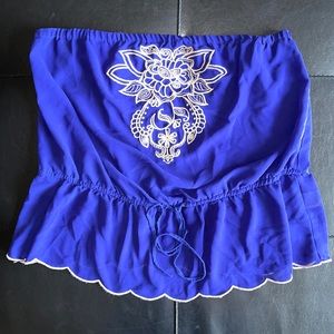 Navy blue tube top with cute design